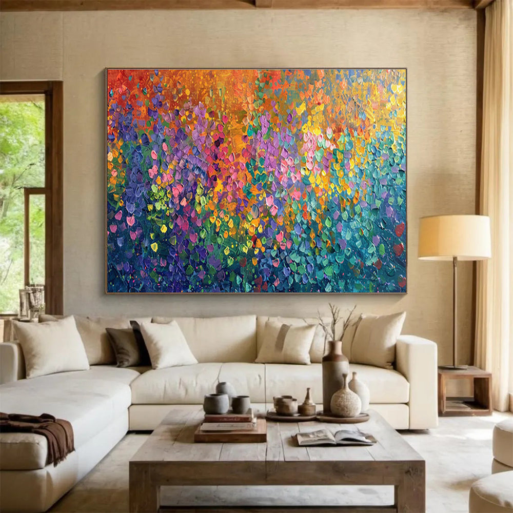 Color - Drenched Abstract Mosaic Art for Whimsical Kids’ Playrooms DLZ3086