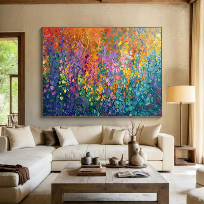 Color - Drenched Abstract Mosaic Art for Whimsical Kids’ Playrooms DLZ3086