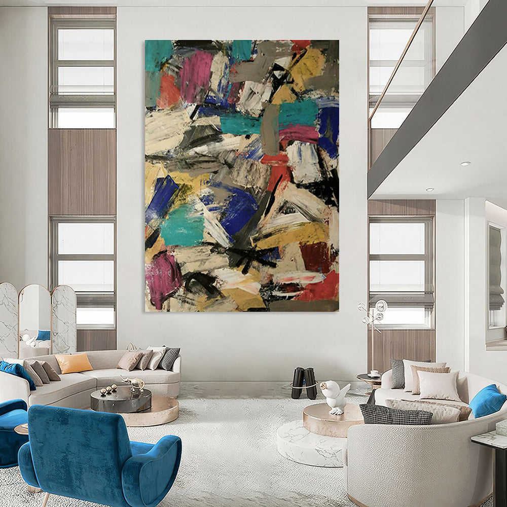 Color - Clash Abstract Art for Trendy Nightclub & Art School Hallway DLZ1046