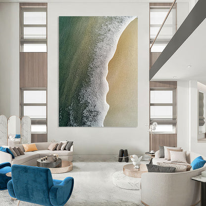 Beach Foam Edge Art for Coastal Villa Living Room & Seaside Café STSC1410