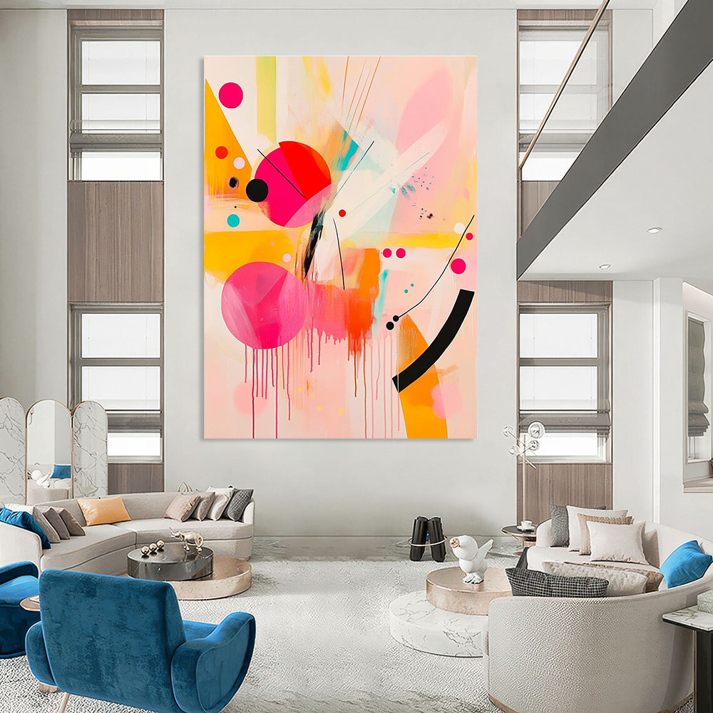 Colorful Drip Abstract for Modern Art Gallery & Trendy Café STSC790