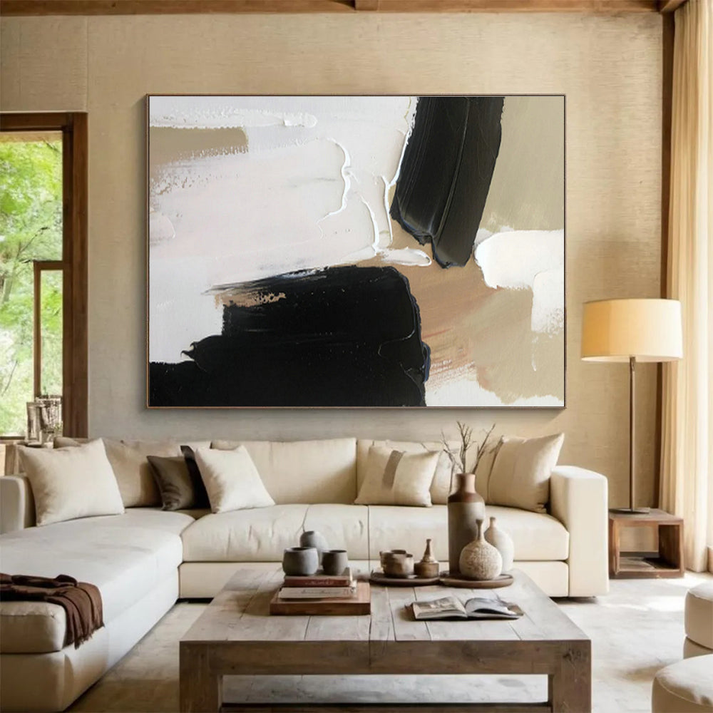 Grey - White - Gold Abstract Art for Studio Luxe Artistic Vibe DLZ2700