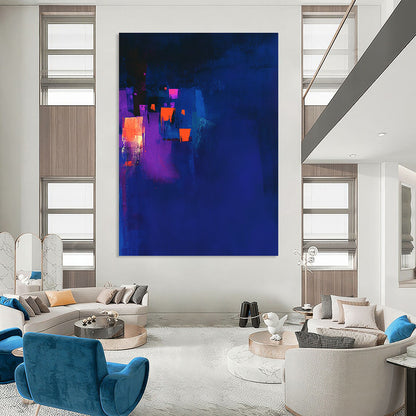 Dark Blue with Neon Accents for Modern Nightclub & Urban Art Space STSC544