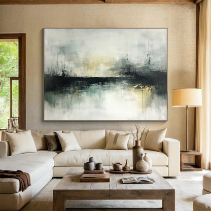 Abstract Misty Landscape Art for Minimalist Bedroom & Modern Gallery SC196