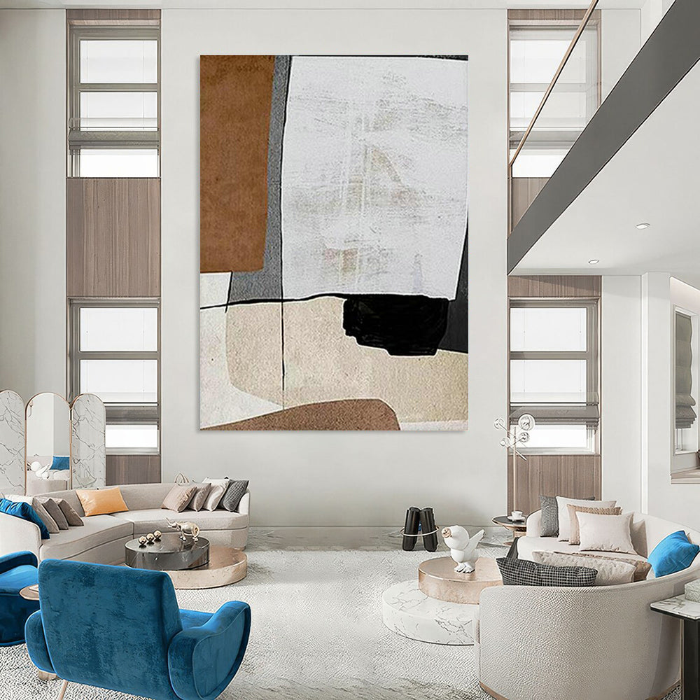 Geometric Color Block Abstract Art for Modern Office & Contemporary Gallery DLZ2220