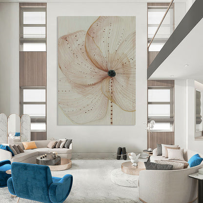 Light Brown Flower Drawing for Bedroom & Living Room DLZ0410