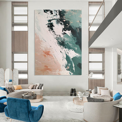 Abstract Green and White Art for Contemporary Art Studio & Creative Home Office STSC1437