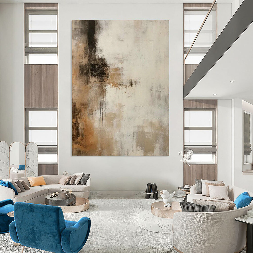 Neutral - Toned Abstract Art for Modern Office & Contemporary Living Room DLZ2118