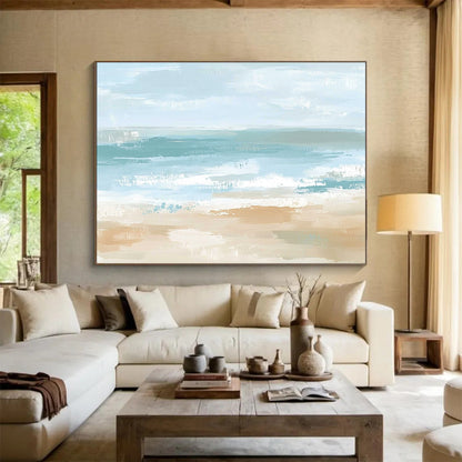 Minimalist Beach Art: Elevate Scandinavian Home & Coastal Office SC545