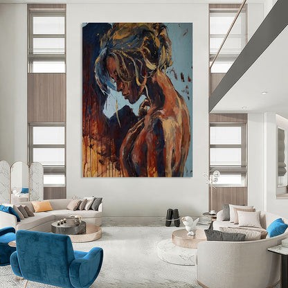 Contemplative Nude Figure Art for Art Studio & Intimate Lounge DLZ2351