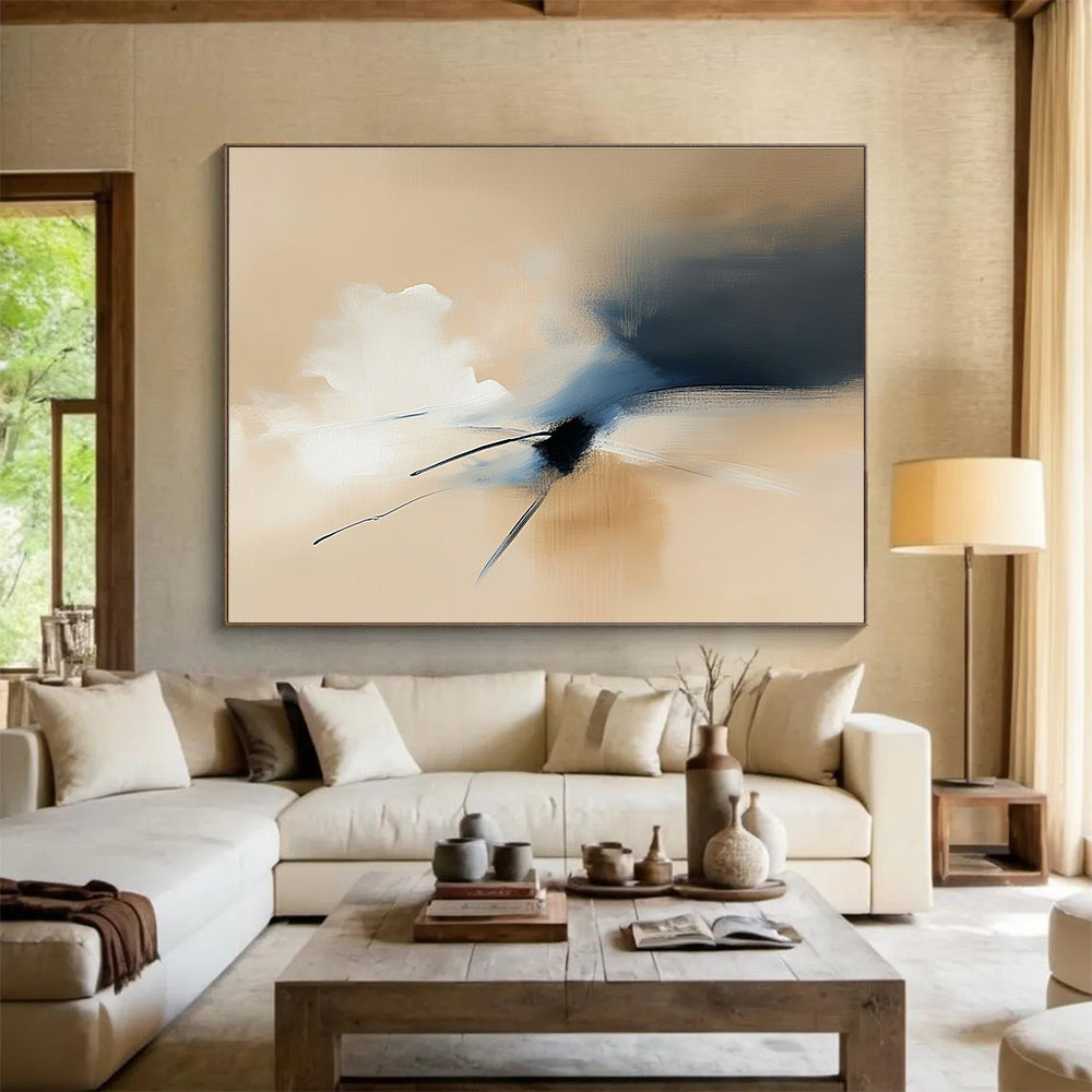 Soft Abstract Clouds Art for Romantic Bedroom & Meditation Space SC178