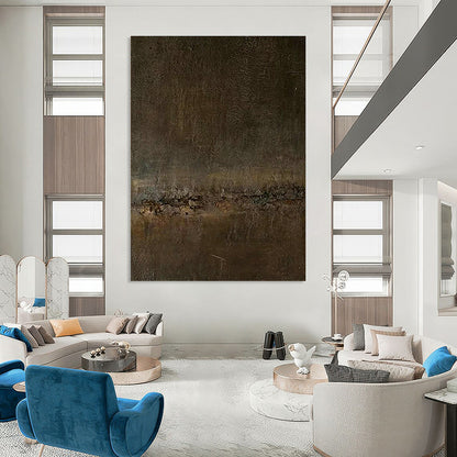 Dark Brown Textured Art II for Vintage Café & Art - Themed Library DLZ1843