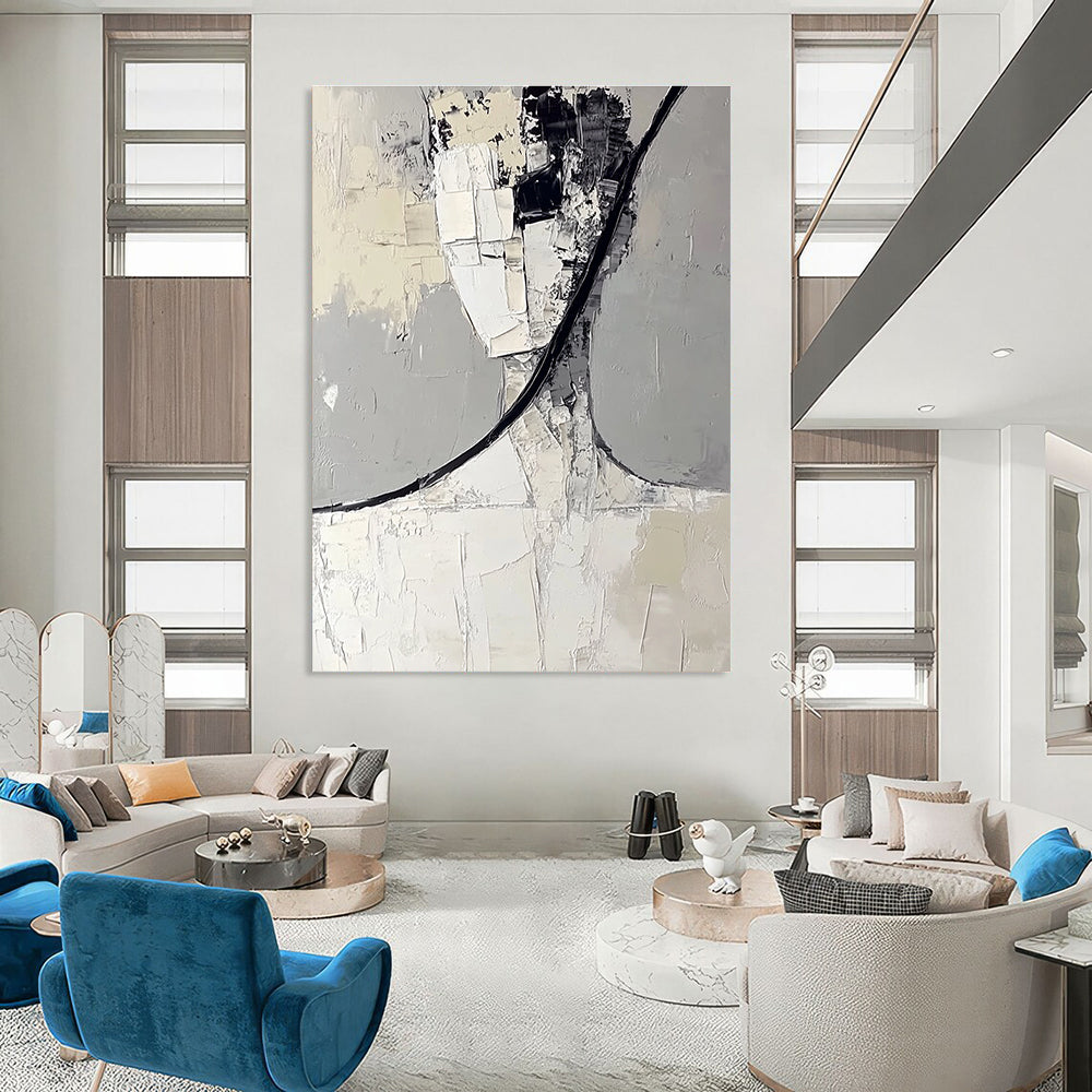 Abstract Figure in Grey for Art - Inspired Studio & Modern Home Library STSC383