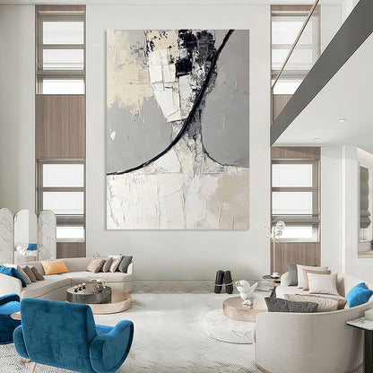 Abstract Figure in Grey for Art - Inspired Studio & Modern Home Library STSC383
