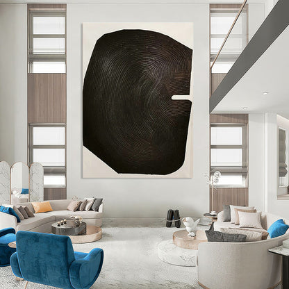 Black Textured Abstract Art for Contemporary Art Gallery & Luxury Boutique DLZ1059