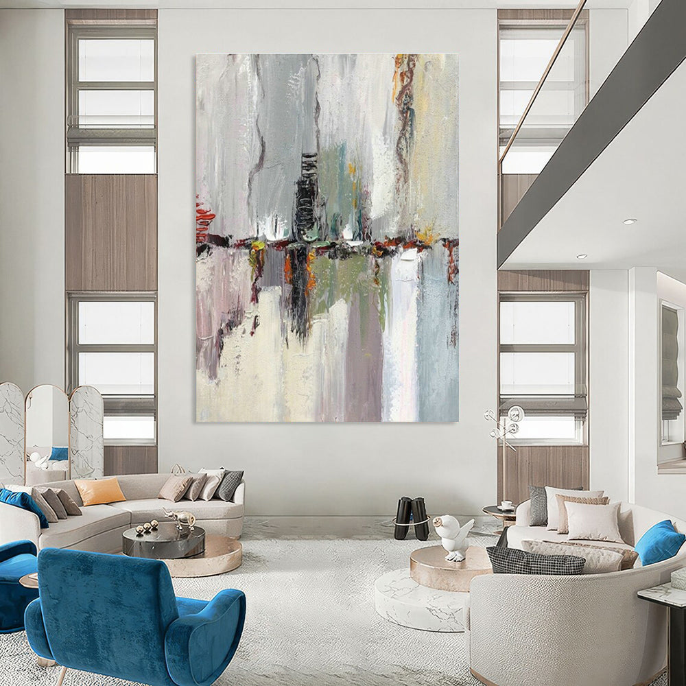 Abstract City Reflection Art for Urban Loft & Rooftop Bar DLZ0624