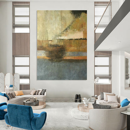 Grey - Brown Abstract Art for Living Room & Study DLZ0462