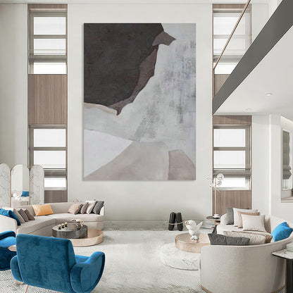 Gray - Brown Abstract Art for Modern Office Conference Room & Home Study DLZ1189