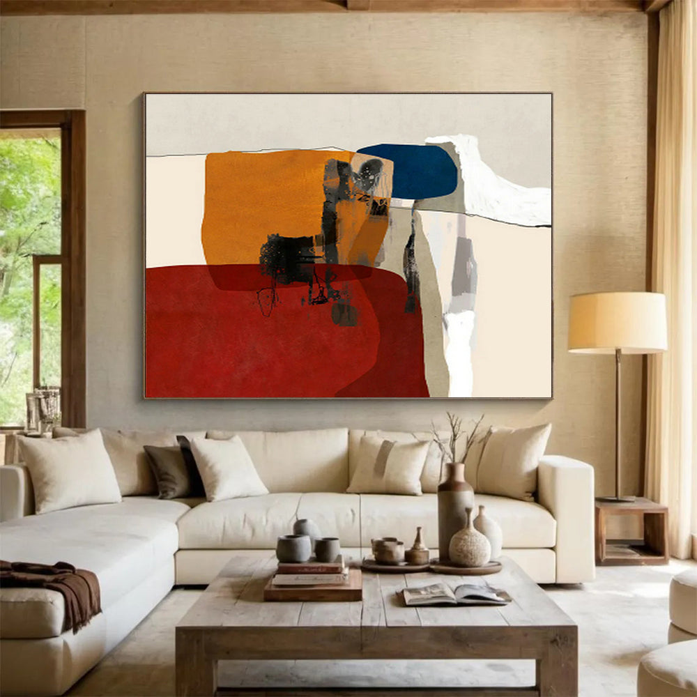 Color - Block Geometric Abstract Art for Lively Family Room DLZ2741