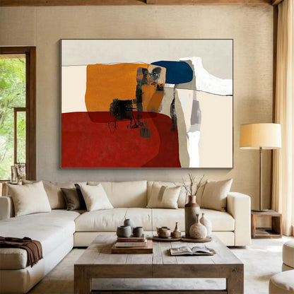 Color - Block Geometric Abstract Art for Lively Family Room DLZ2741