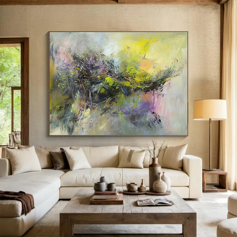 Colorful Abstract Fusion Art for Bohemian - Style Home & Creative Art Space SC305
