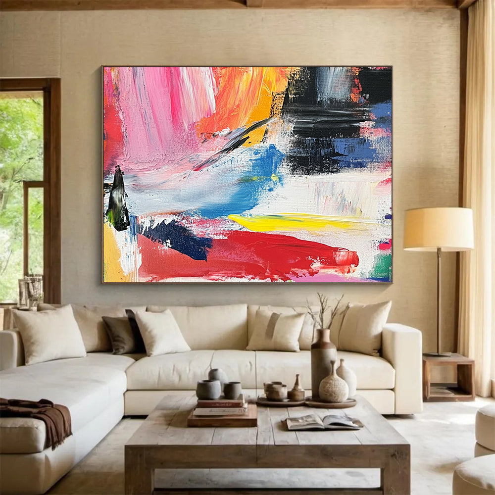 Bold Color Block Abstraction Art for Modern Art Gallery & Trendy Office SC437