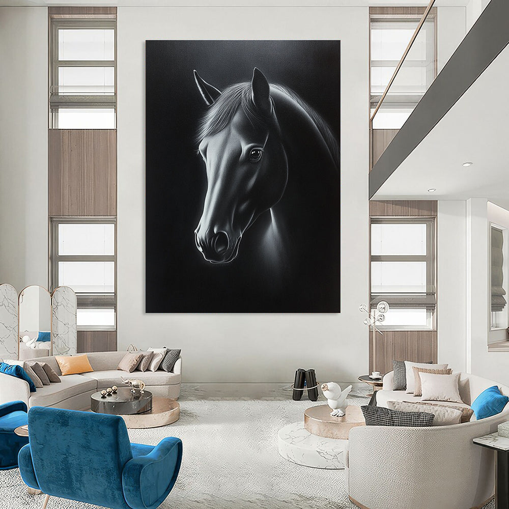 Realistic Horse Portrait for Equestrian Clubhouse & Luxury Home Study STSC1076