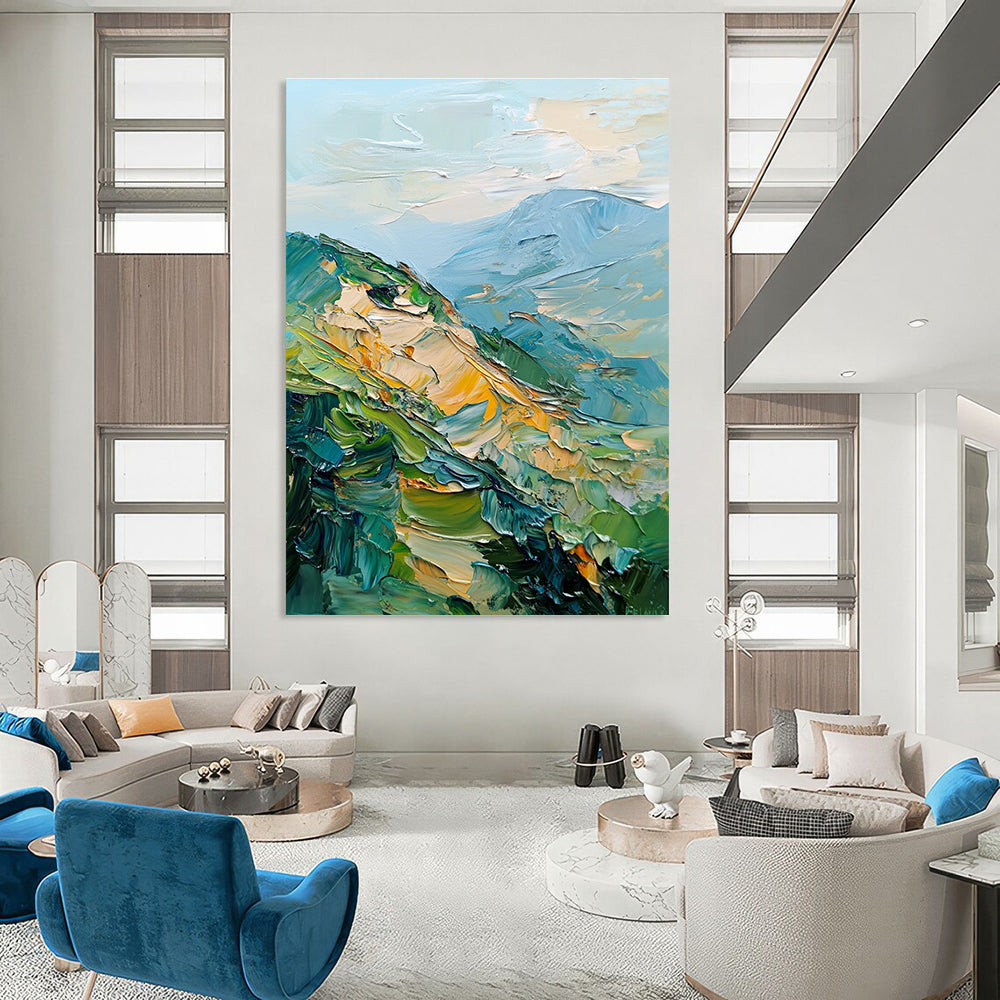Textured Mountain Vista for Nature - Lover’s Living Room & Art - Centric Café STSC192