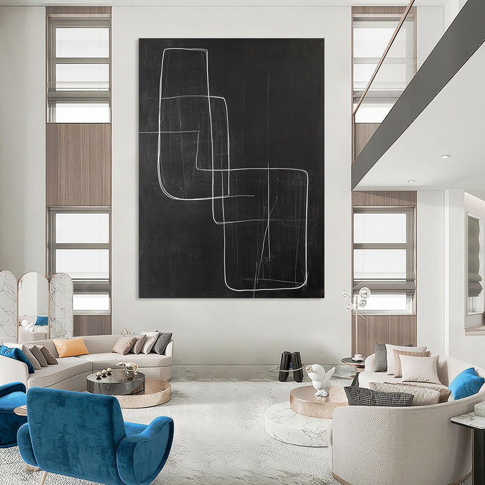Chalk Line Abstract for Industrial - Chic Gallery & Modern Lounge STSC1185