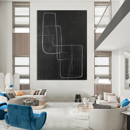 Chalk Line Abstract for Industrial - Chic Gallery & Modern Lounge STSC1185