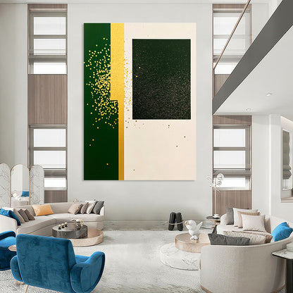 Green, Gold and White with Dots for Luxury Hotel Lobby & Sophisticated Home Living Room STSC1011