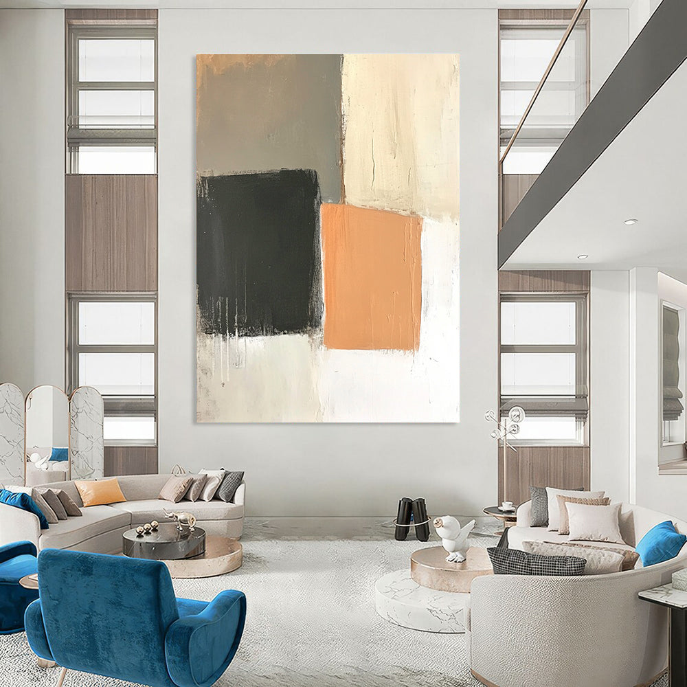 Geometric Color Block Abstract for Mid - Century Modern Home & Creative Studio STSC654