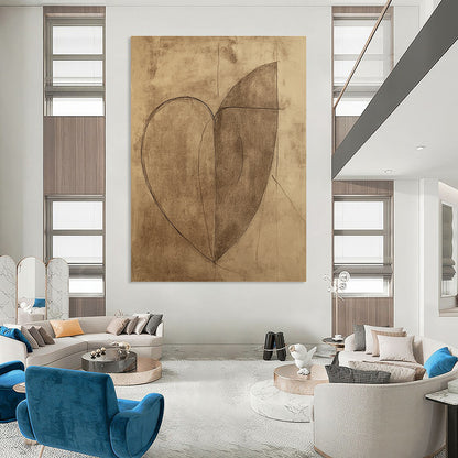 Minimalist Heart Sketch for Romantic Bedroom & Sentimental Art Gallery STSC983
