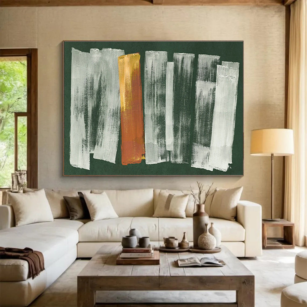 Green - Background Brushstroke Abstract for Eco - Friendly Café DLZ2996