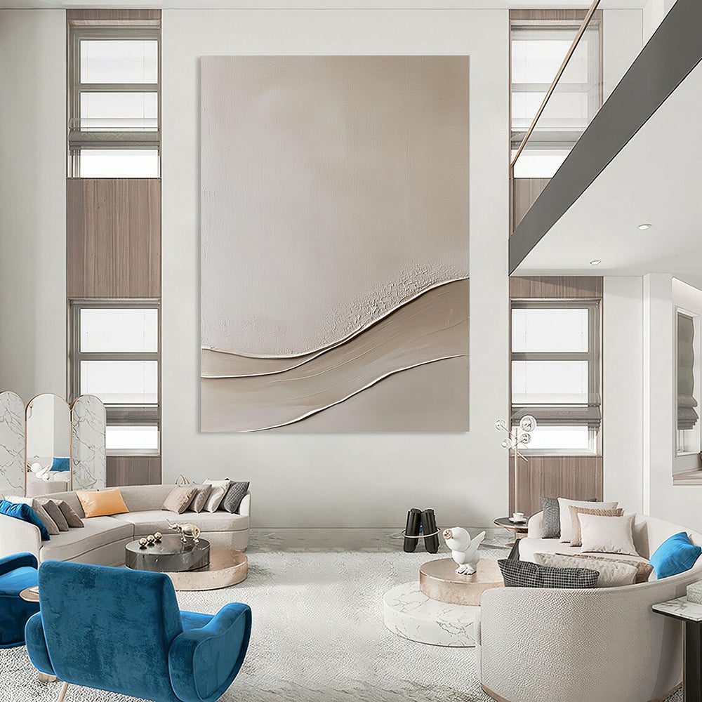 Beige Textured Abstract for Minimalist Living Room & Spa Retreat STSC867
