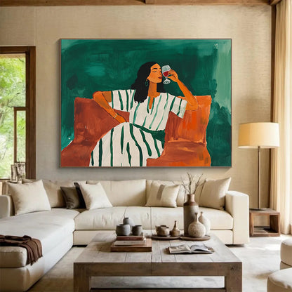 Stylish Figurative Art for Dining Room & Boutique Hotel Bar SC585