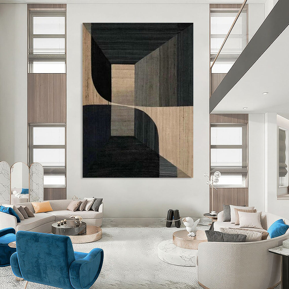 Geometric Space Abstract Art for Architectural Studio Displays DLZ0244