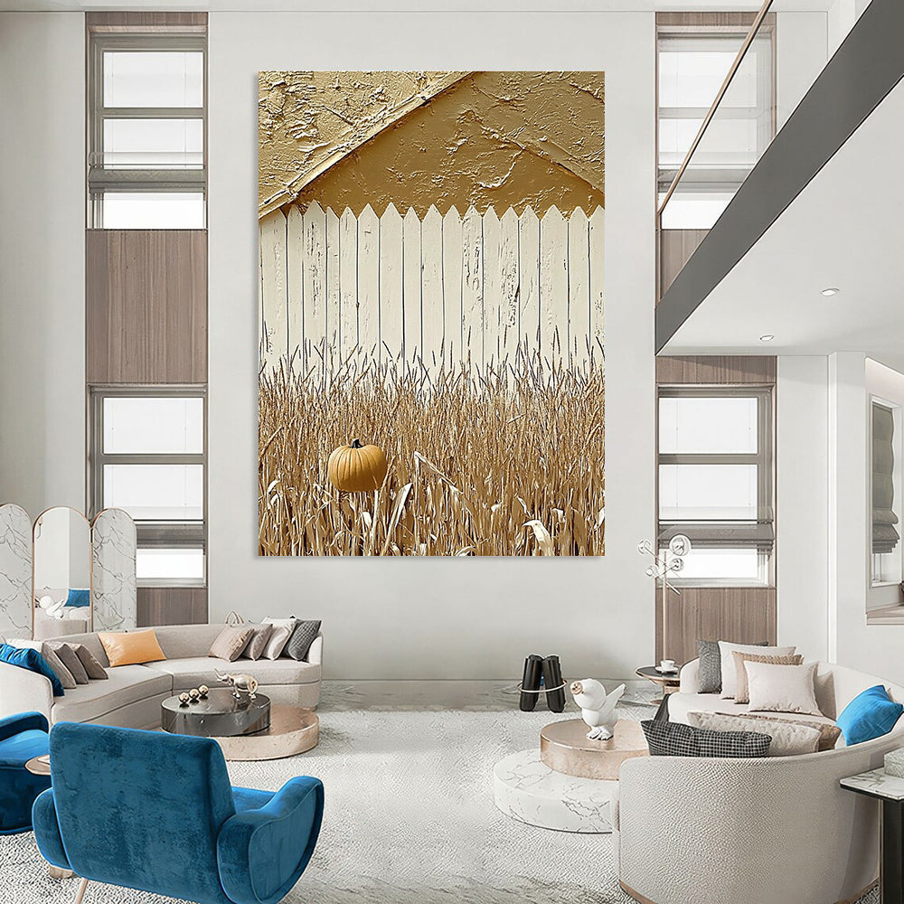 Autumn Pumpkin Field for Farmhouse Kitchen & Rustic Café STSC890