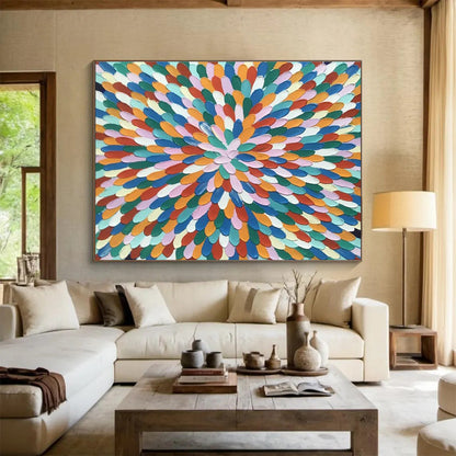 Colorful Floral - Texture Art for Bohemian - Style Cafés DLZ2505