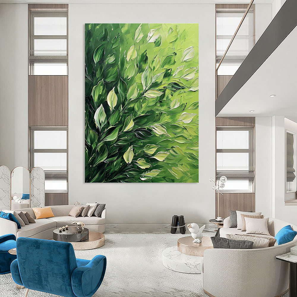 Green Leafy Texture Art for Botanical Café & Nature - Lover's Home Office STSC1310