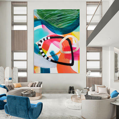 Colorful Geometric Art for Modern Office Breakout Spaces DLZ0100