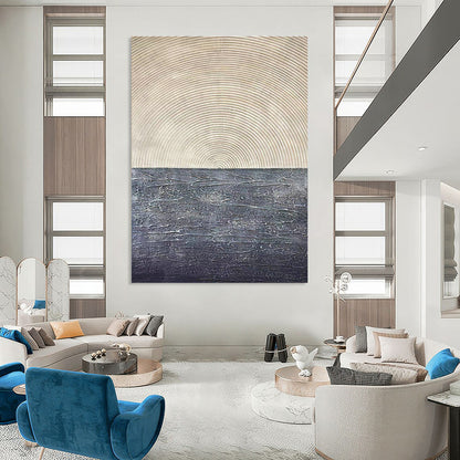 Semi - Circle Texture Art for Living Room & Hallway DLZ0488