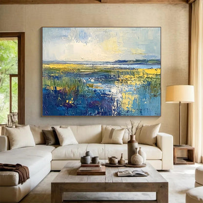 Colorful Marshland Art for Ecotourism Hotel & Vibrant Living Room SC072