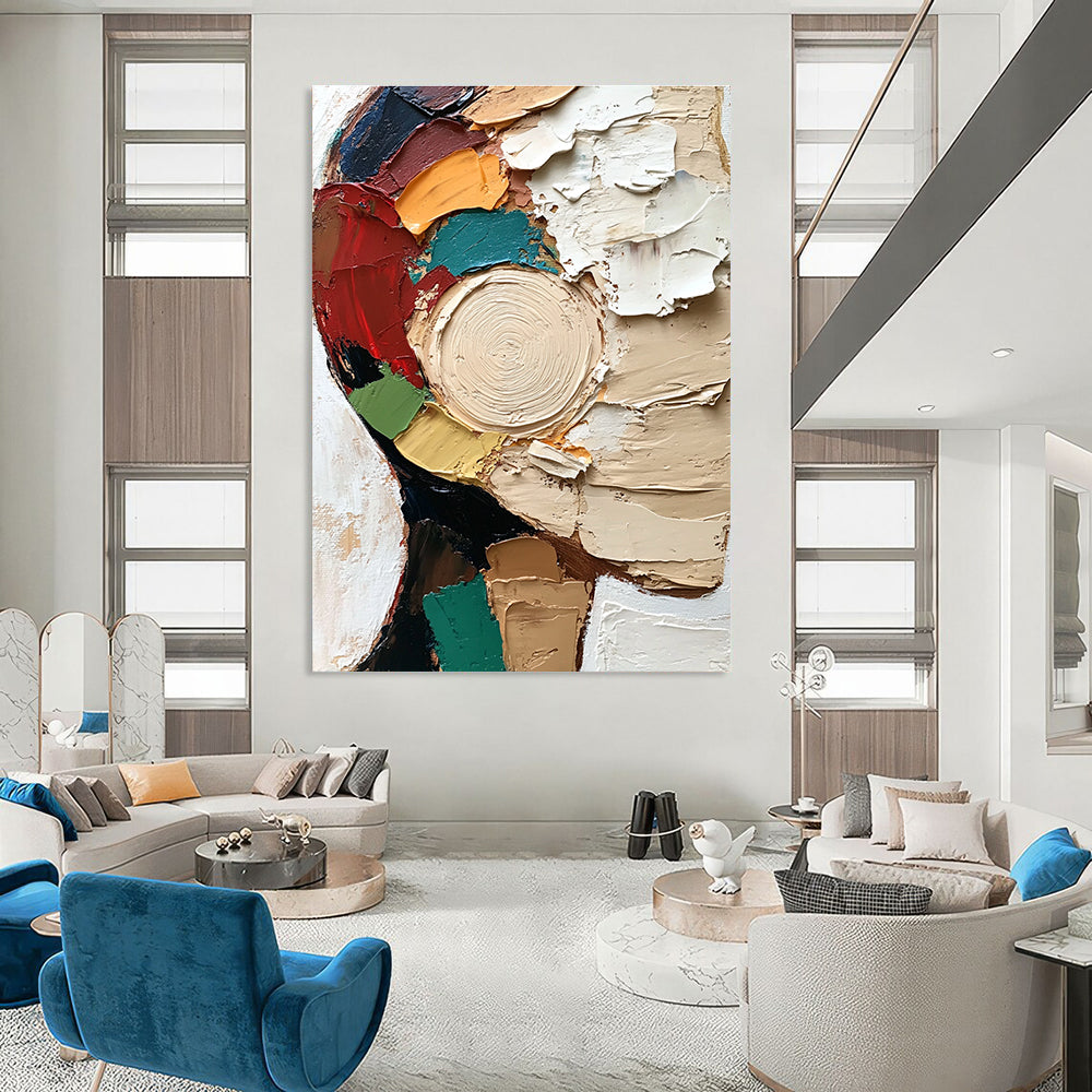 Textured Portrait Abstract for Contemporary Art Gallery & Avant - Garde Home STSC283
