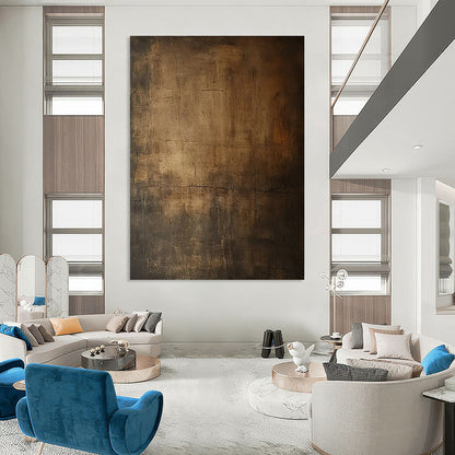 Dark Brown Textured Art for Rustic Restaurant & Industrial - Style Office DLZ1841