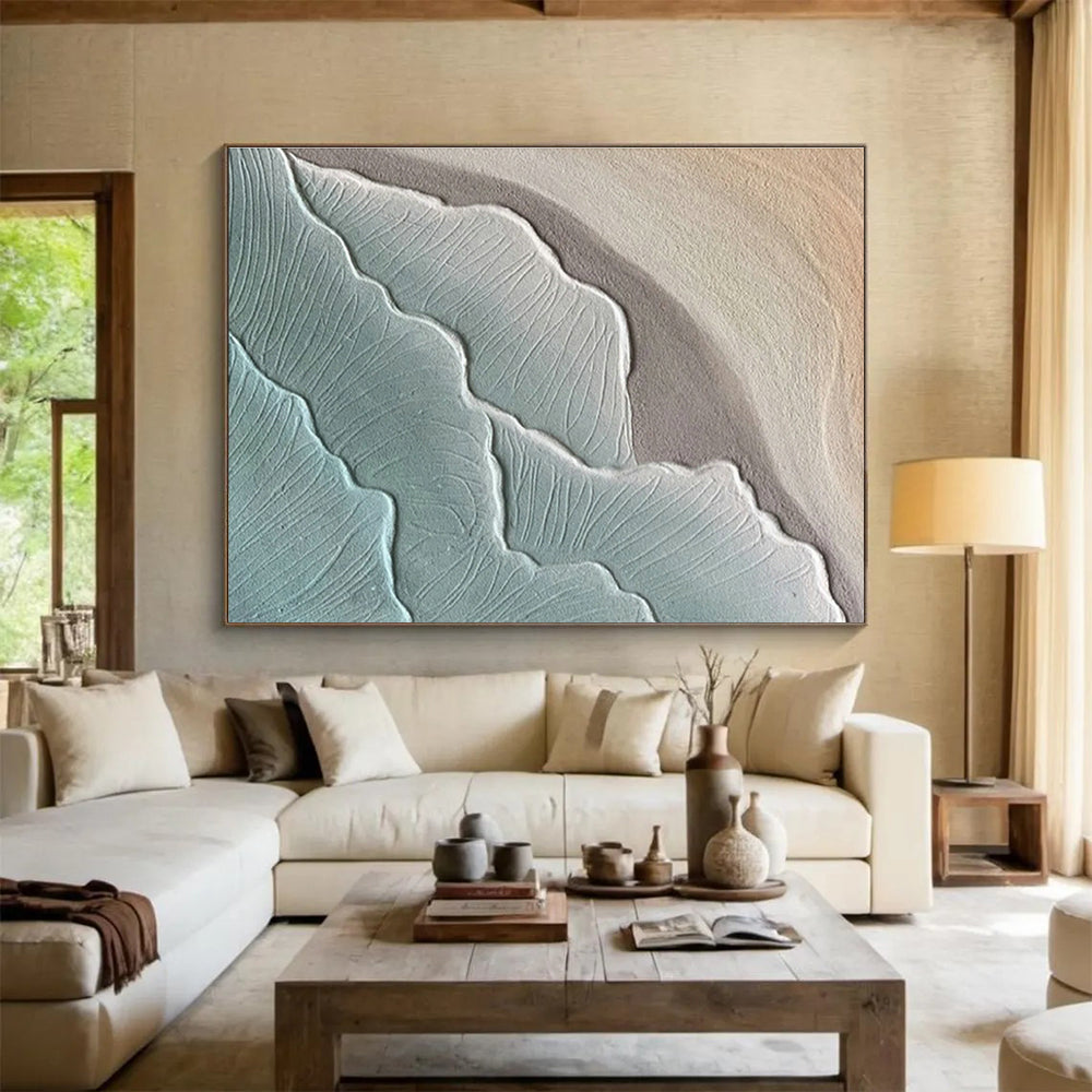 Blue - Green Textured Abstract for Coastal Spa DLZ2963