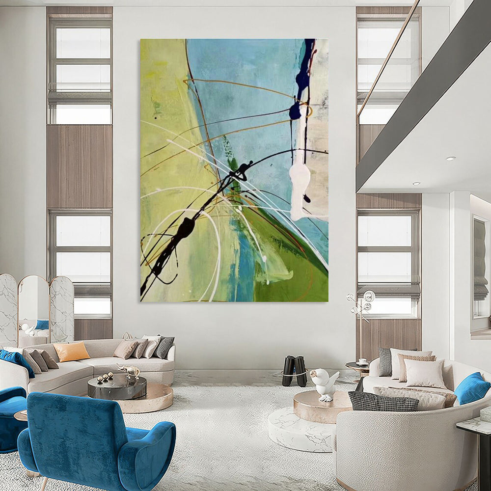 Line Abstract Art for Bohemian Home Yoga Studios DLZ0275