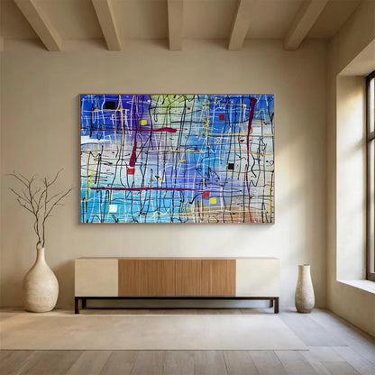 Dynamic Line & Color Abstract Art for Modern Office Creative Zones DLZ3233