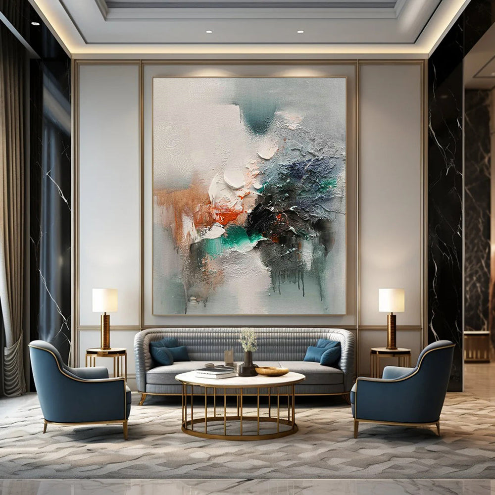 Gray - Toned Abstract Art for Office & Study Room DLZ2272