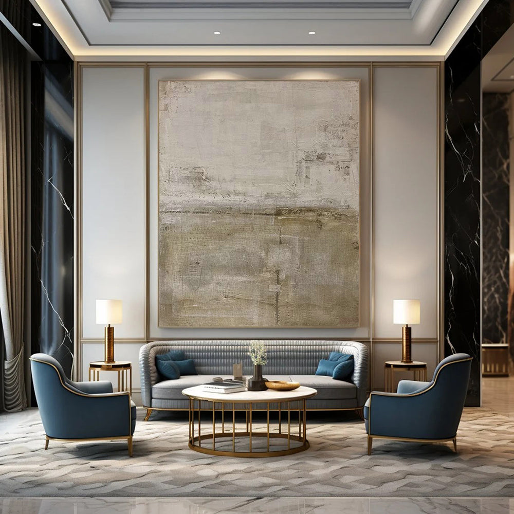 Gray - White Textured Art for Industrial Loft & Art - Themed Library DLZ1854